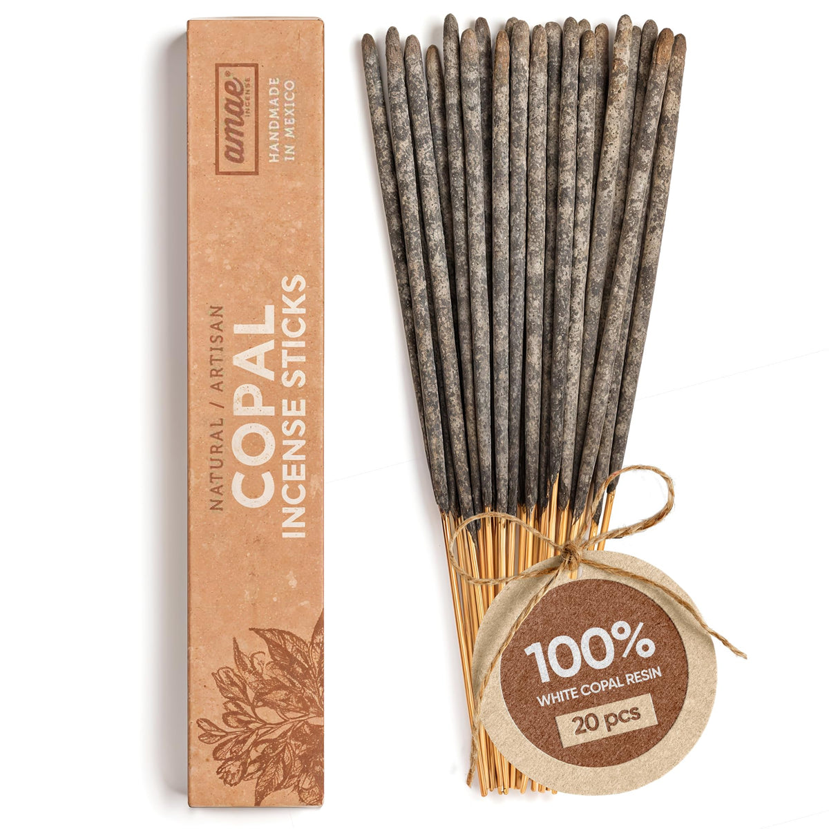 Amae Premium White Copal stick arranged for serene ambience and meditation.