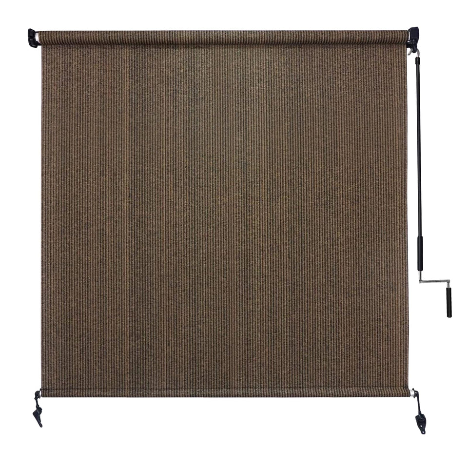 Amagenix Outdoor Roller Shade 8x8 blocks UV while keeping privacy.