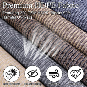 Amagenix fabric texture close up shows breathable shade fabric for outdoor comfort