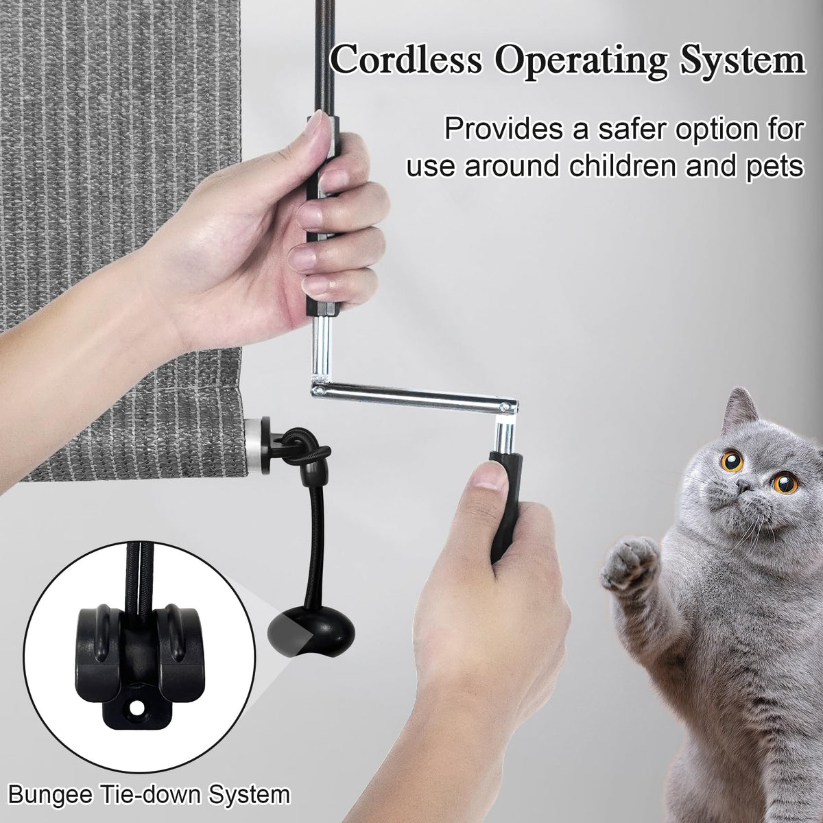Amagenix shade wall mount installation demonstrates ceiling or wall mounting setup