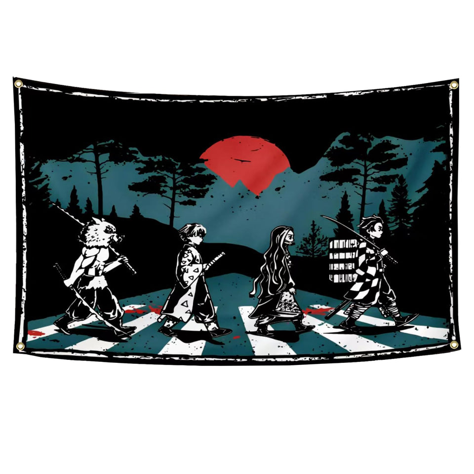 AMAKKFY anime tapestry 3x5 feet design brightens dorm walls