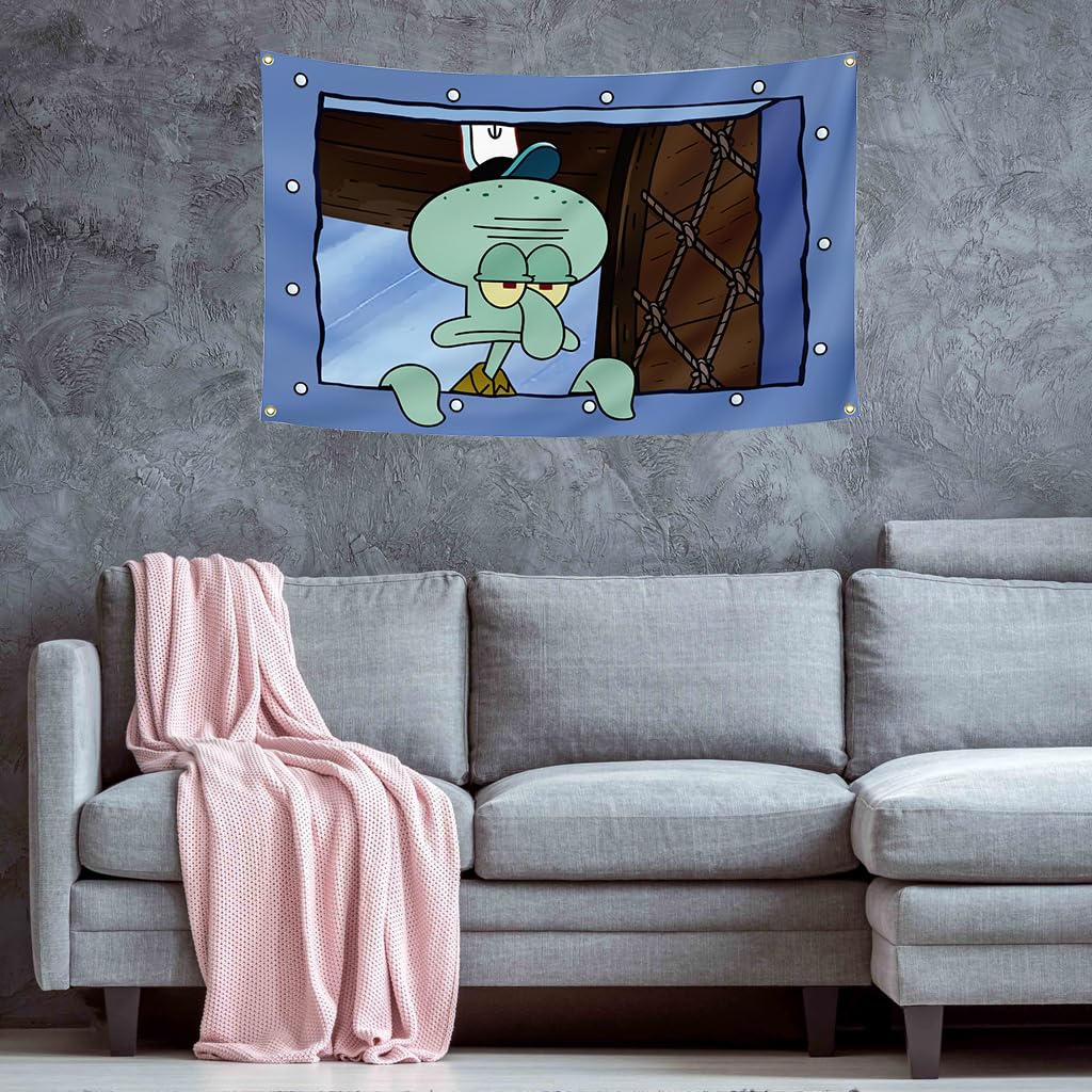 AMAKKFY octopus decor banner serves as a playful room focal point.