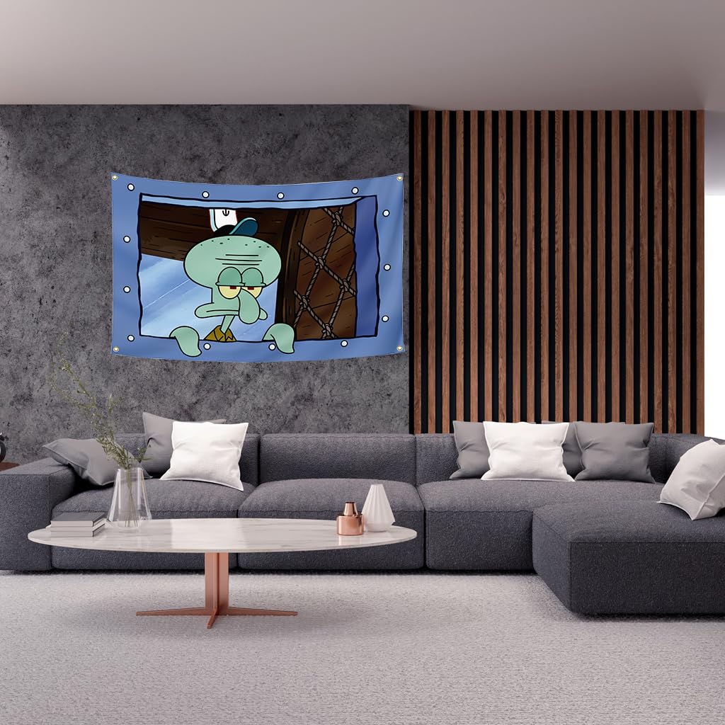 AMAKKFY wall tapestry octopus design creates a colorful room backdrop.