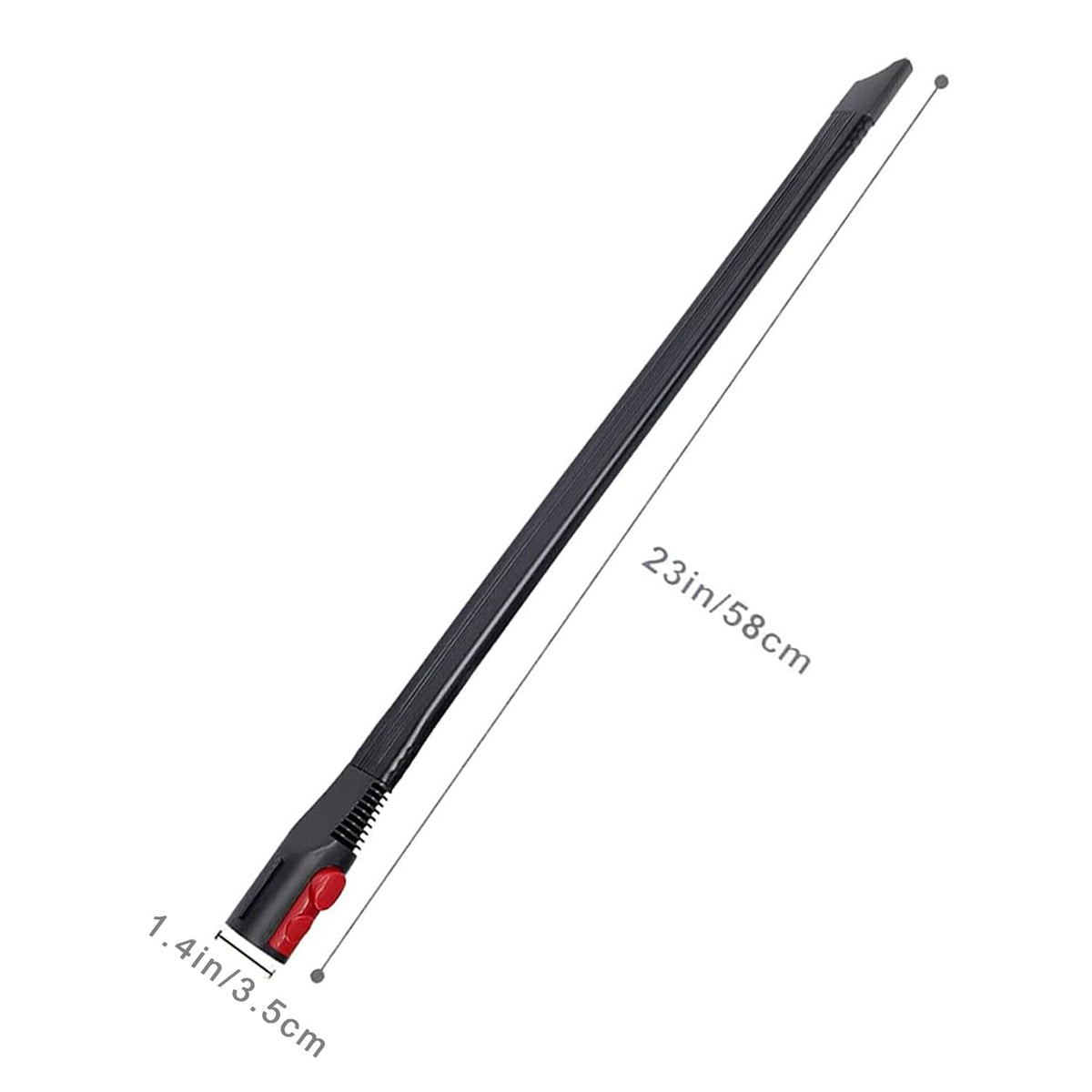 Amalfy extension hose achieves threefold reach beyond standard Dyson hose.