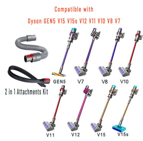 Amalfy extension hose for Dyson extends reach behind furniture and appliances.