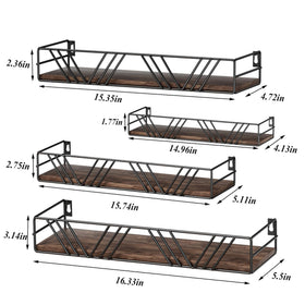 Amaoot bedroom wall shelves for books and bedside decor