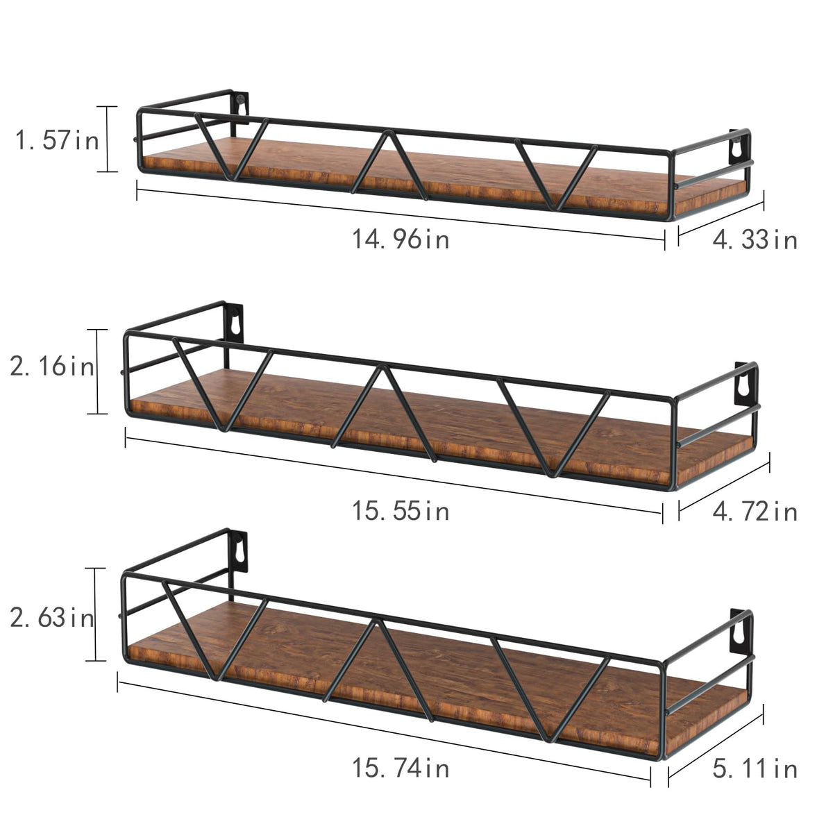 Amaoot floating shelves in bedroom display for photos and decor