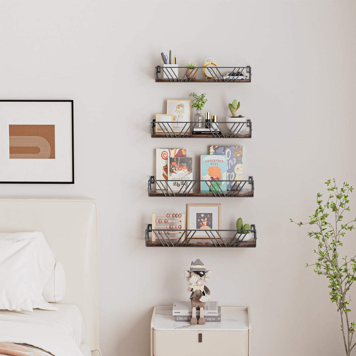 Amaoot wall shelves in different sizes for stylish display and organized spaces
