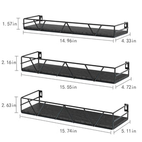 Amaoot floating shelves set3 varied sizes maximize open wall storage and display.