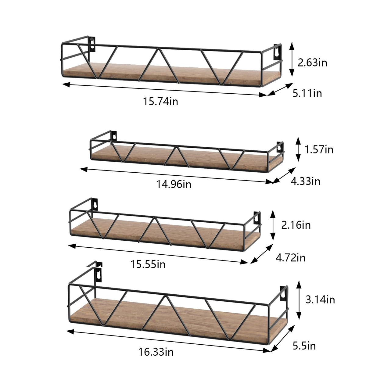 Amaoot floating shelves set4 in-bedroom setup for plants and photos