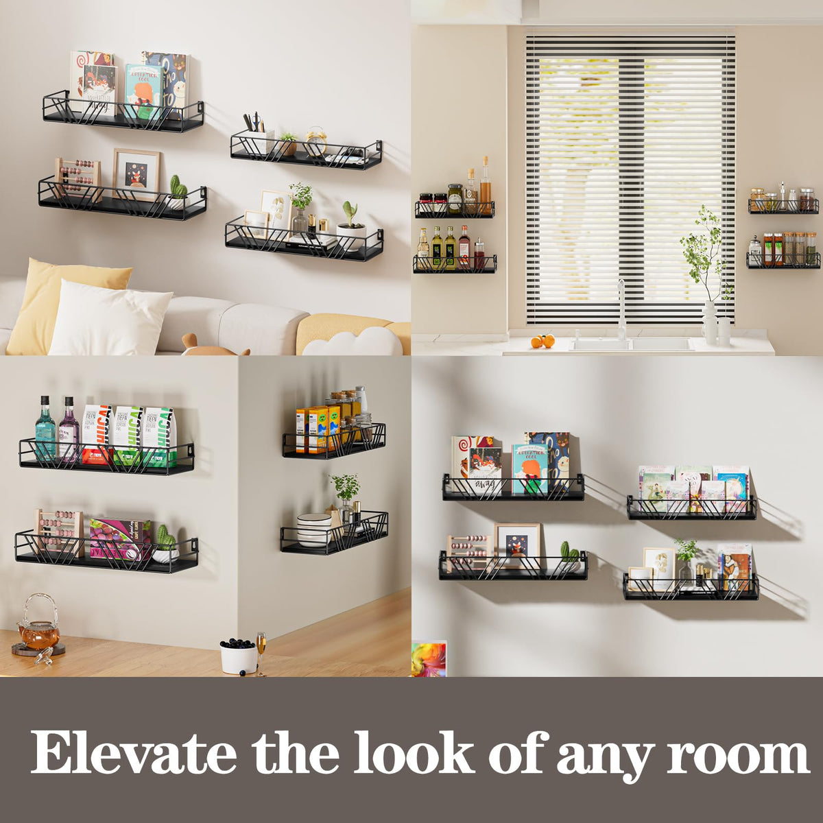 Amaoot office display shelves creating organized desk space and decor