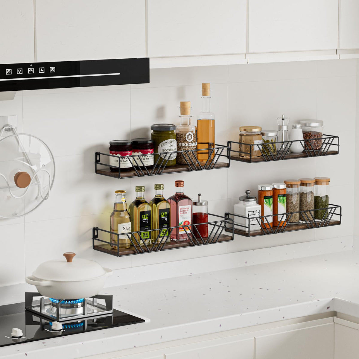Amaoot living room wall shelves used as display for plants and decor