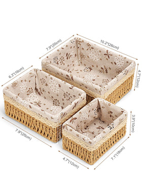 Amaredom medium wicker basket for desk or closet storage.
