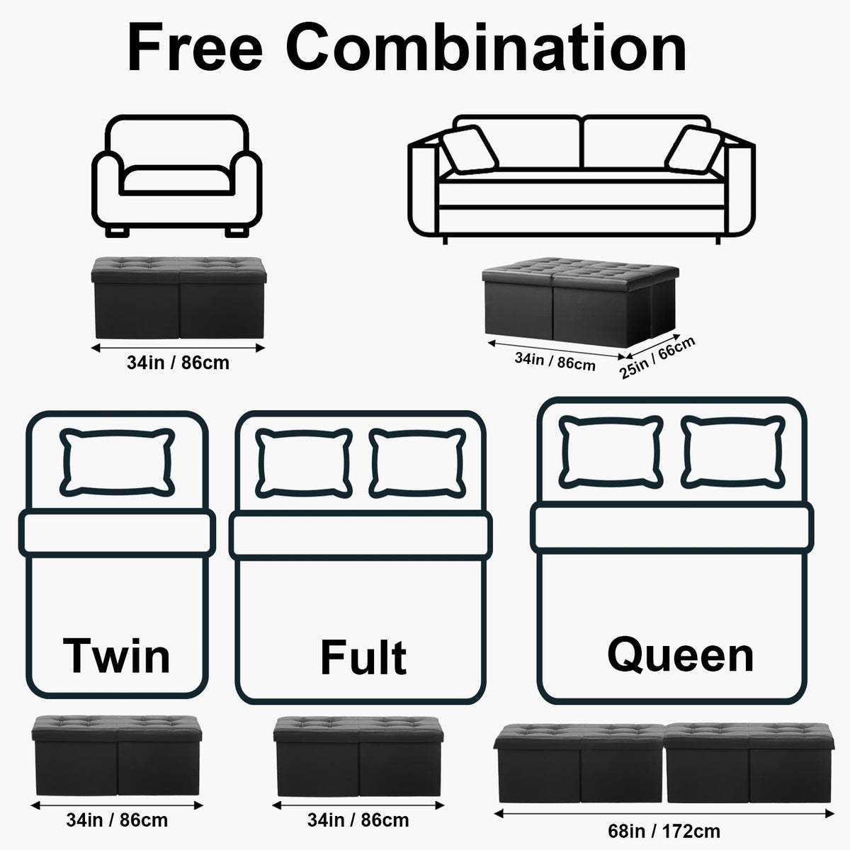 AmasSmile storage bench with the flipping lid, easy access for organizing essentials.