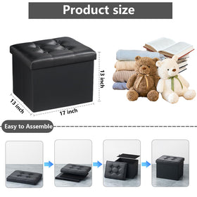 AmasSmile ottoman storage inside capacity, keeps blankets and books neatly.