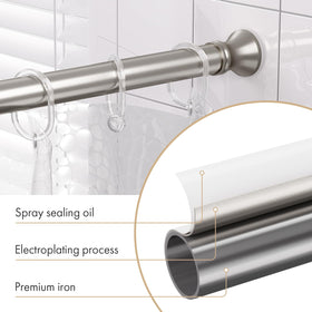 Amazer bathroom rod in nickel complements decor while staying functional.