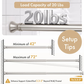 Amazer Spring Tension Shower Rod with detachable end for curtain pairing
