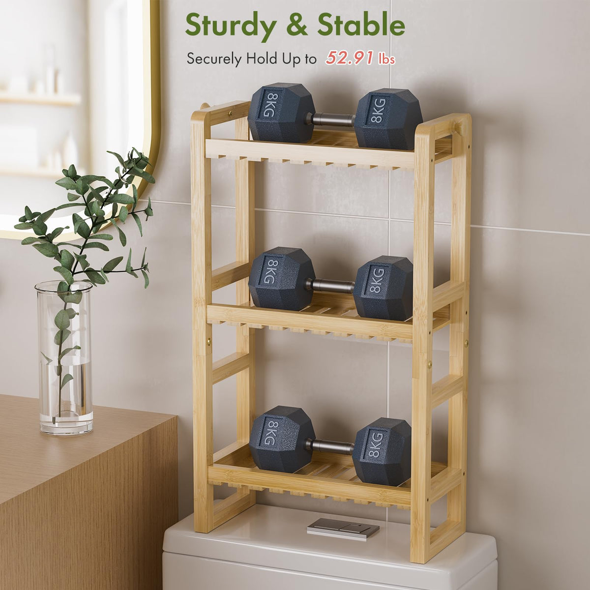AmazerBath dual stable design ensures anti-tip support and safe use.