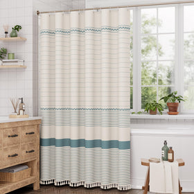 AmazerBath 72x72 curtain fits standard showers for versatile bathroom setup.