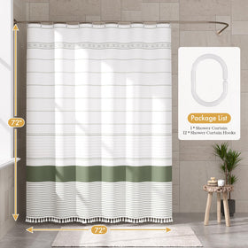 AmazerBath 72x72 curtain fits standard tubs for full coverage.