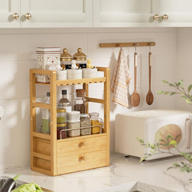 AmazerBath bathroom-counter scenario with beauty products
