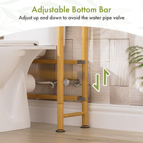 AmazerBath bottom shelf clearance fits most toilets and avoids valve interference.