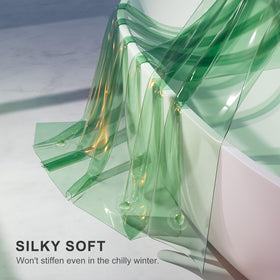 AmazerBath clear 2-in-1 liner and curtain lets light through while containing water.