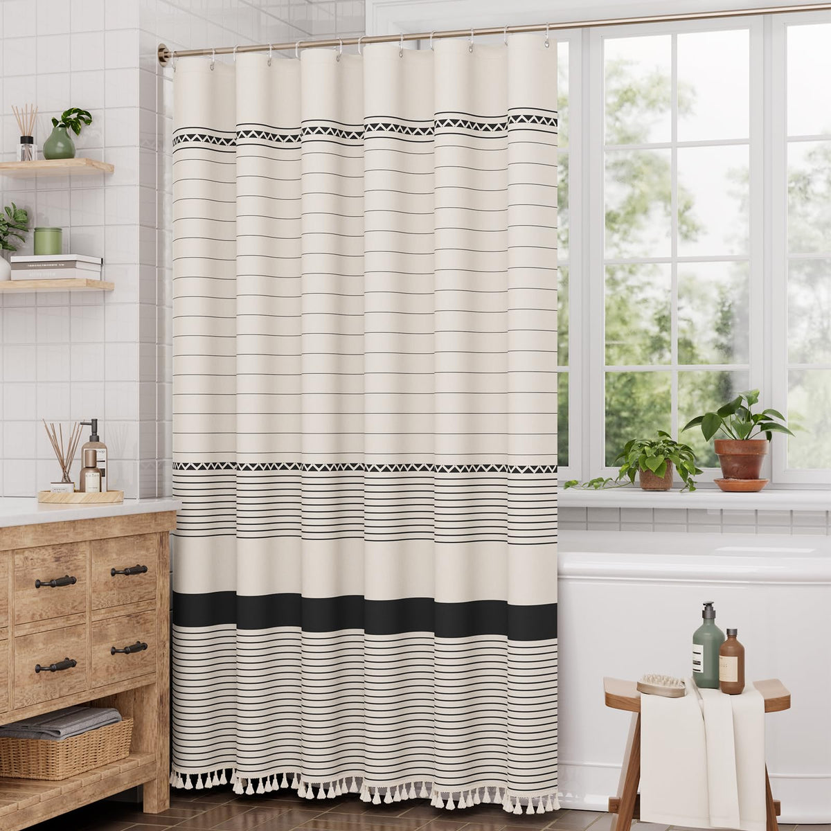 AmazerBath curtain in use adds calm, spa-like charm.