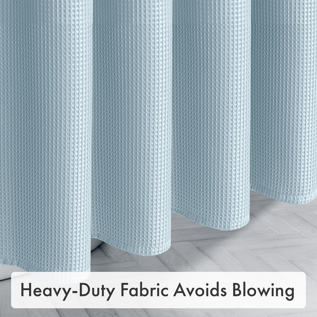 AmazerBath curtain is easy to care for with machine-washable fabric.