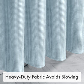 AmazerBath curtain is easy to care for with machine-washable fabric.