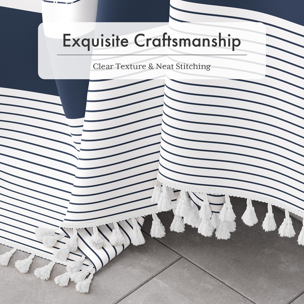 A AmazerBath faux linen look texture delivers linen vibes without stiffness or high upkeep.
