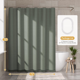 AmazerBath hotel-quality curtain set combines style and practicality for daily showers.