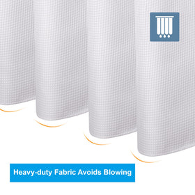 AmazerBath waffle curtain adds luxe hotel-style look to your bath.