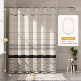 AmazerBath modern farmhouse bathroom curtain for a timeless look.