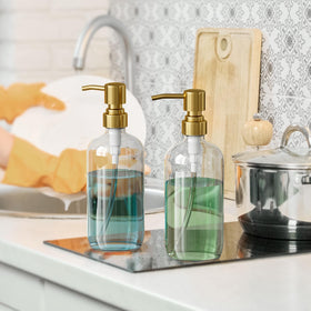 AmazerBath no-drip pump design minimizes mess on countertops