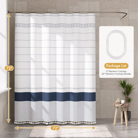 A AmazerBath packaged shower curtain set ships ready for quick replacement.