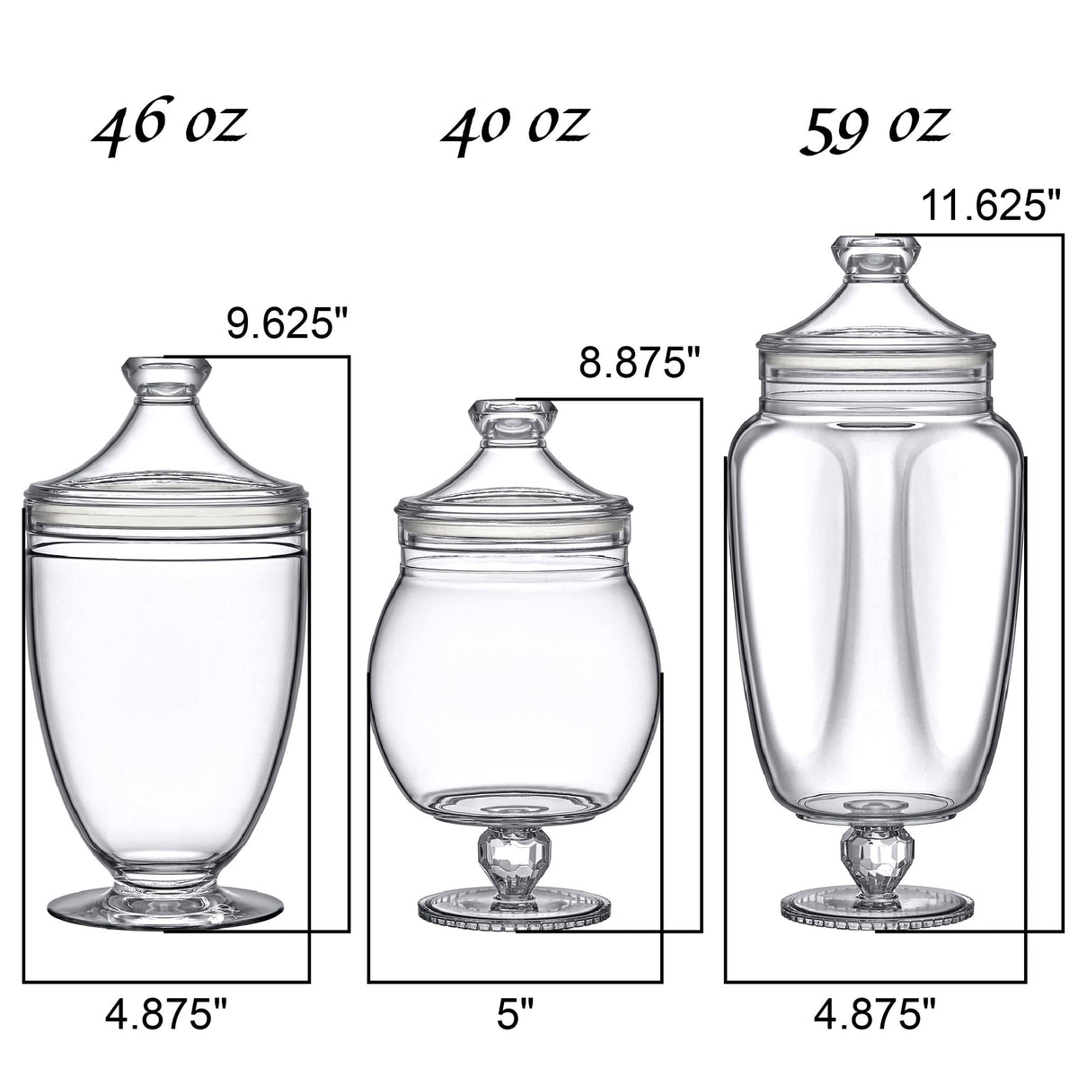 Amazing Abby Admire 40oz jar with lid perfect for beauty items and cosmetics.