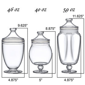 Amazing Abby Admire 40oz jar with lid perfect for beauty items and cosmetics.