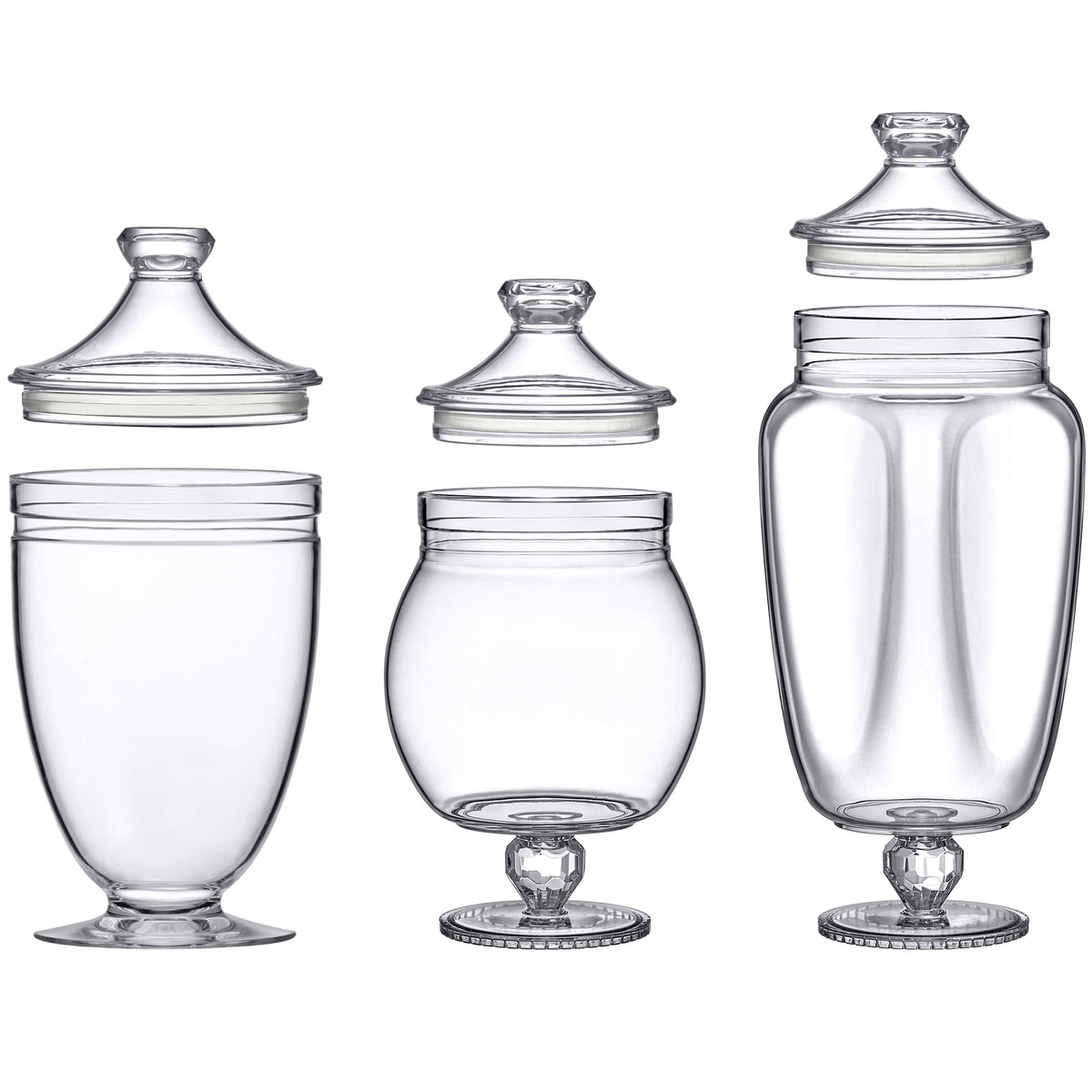 Wedding display idea using Amazing Abby Admire acrylic jars for modern elegance.