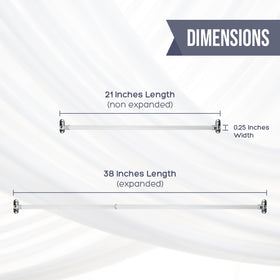 Amazing Drapery Hardware adjustable 21-38 inches for a perfect fit.