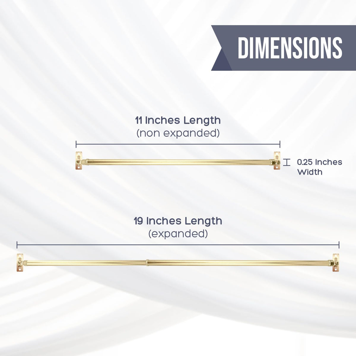 Amazing Drapery Hardware adjustable rod 11-19 inches fits diverse openings