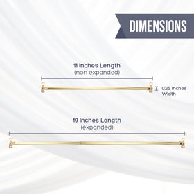 Amazing Drapery Hardware adjustable rod 11-19 inches fits diverse openings