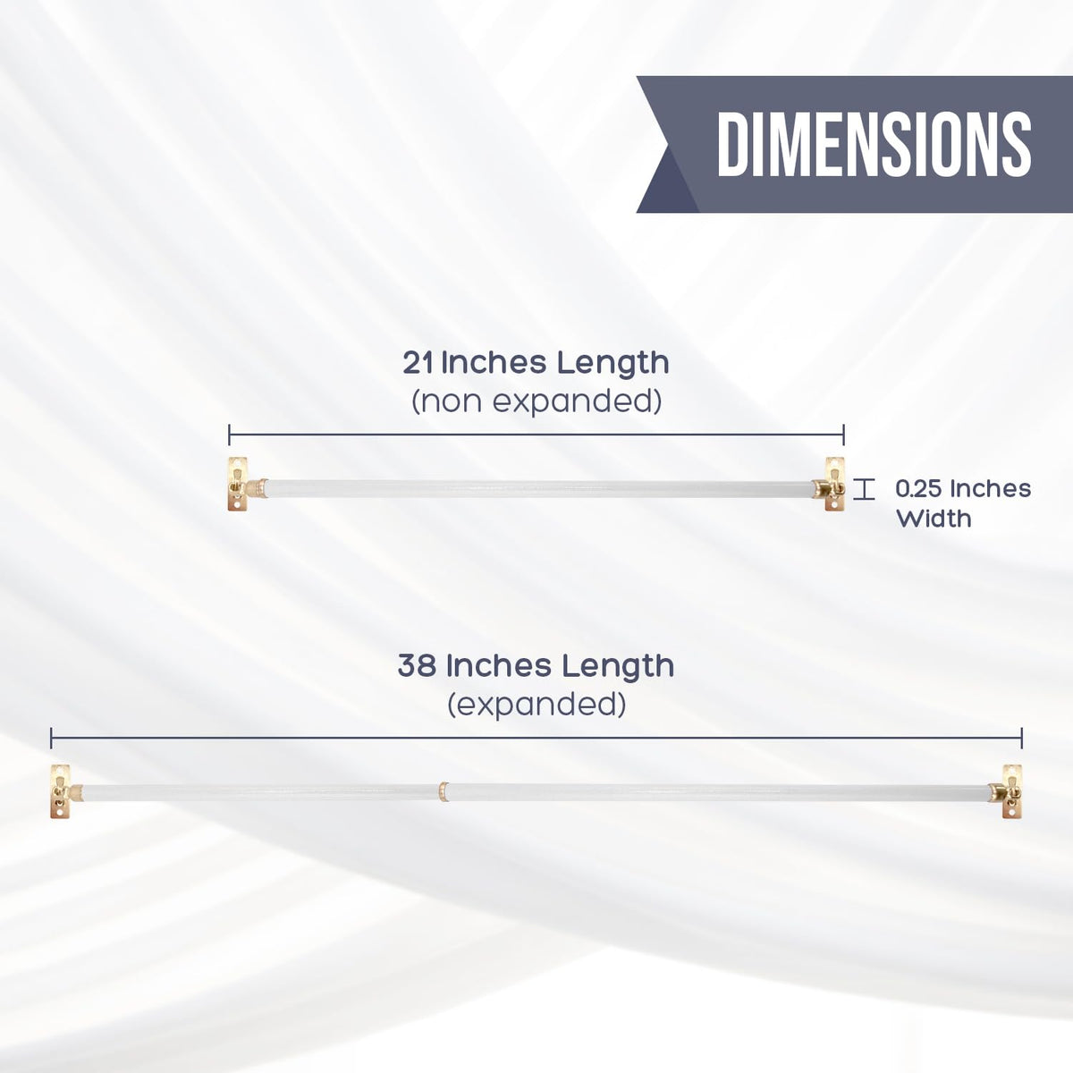 Brass-end accents add a touch of sophistication to any window display.