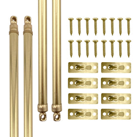 Amazing Drapery Hardware brass finish brackets provide sturdy curtain support