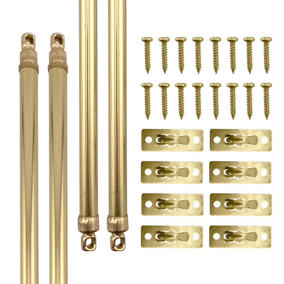 Amazing Drapery Hardware brass finish brackets provide sturdy curtain support