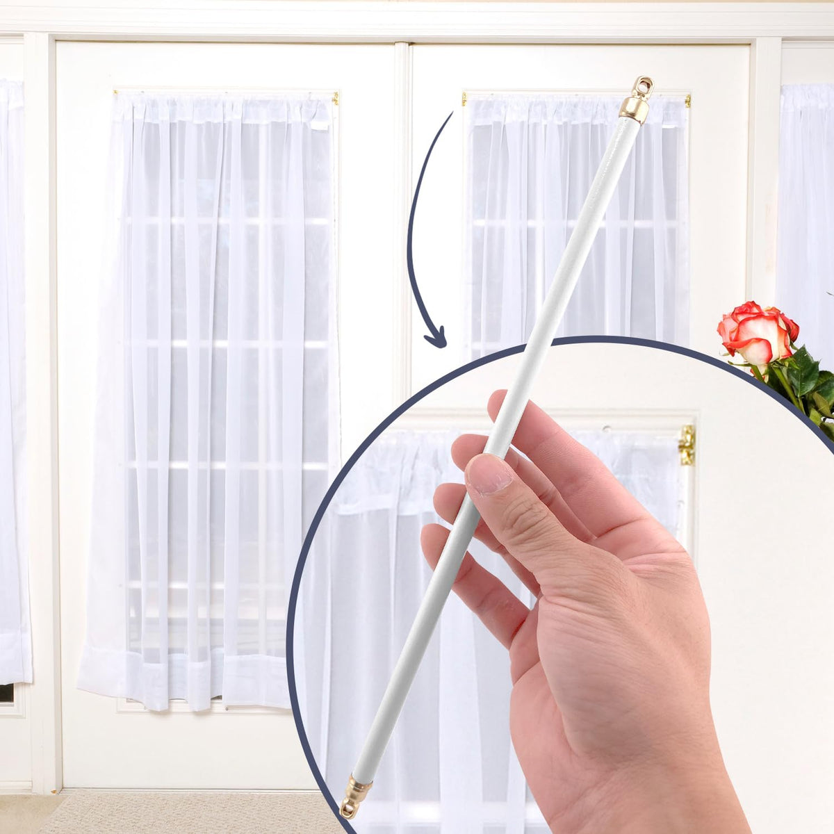 Includes complete hardware for quick, clean installation above your windows.