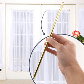Amazing Drapery Hardware polished brass ends add refined decorative touch