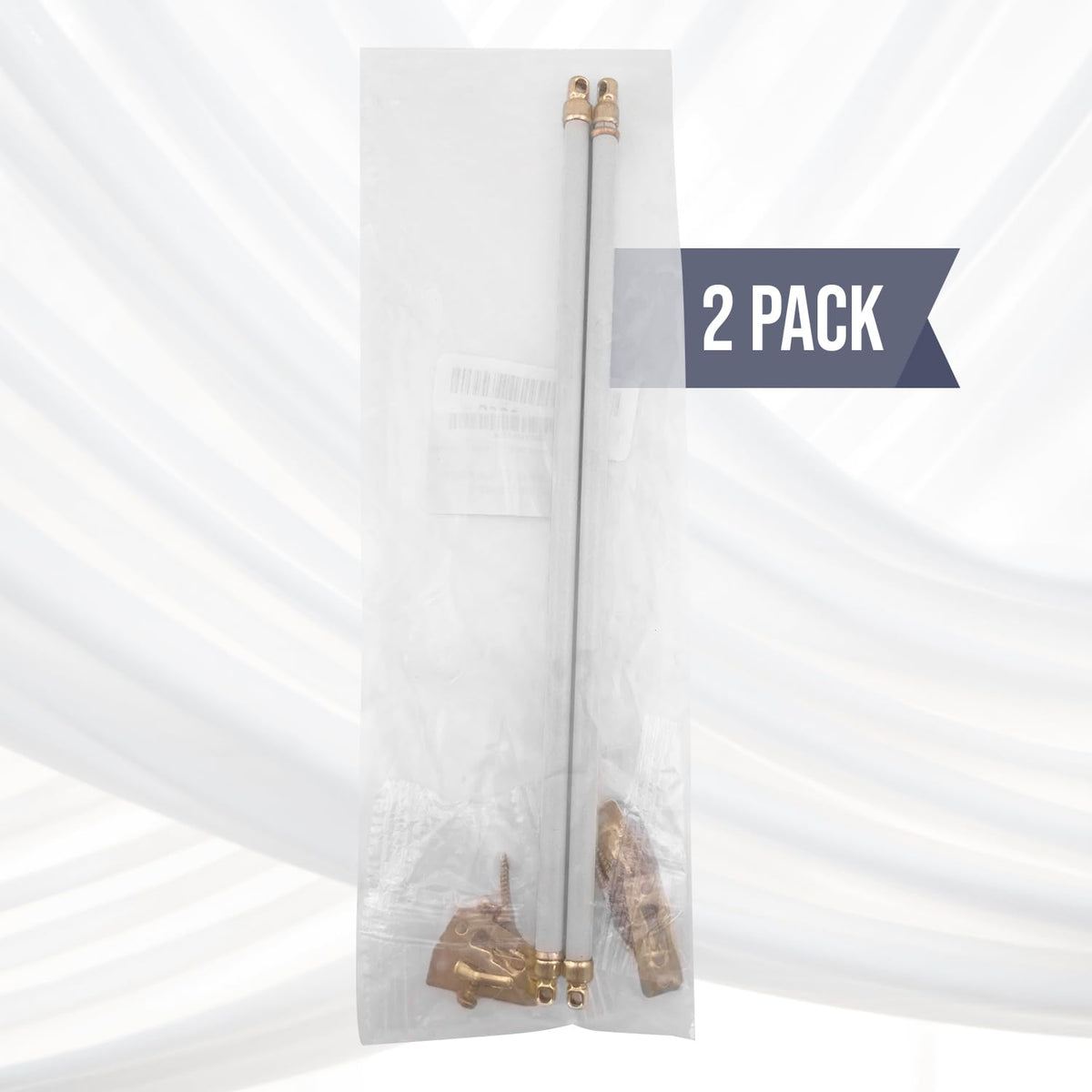 Ready-to-install curtain hardware for quick refresh of living spaces.