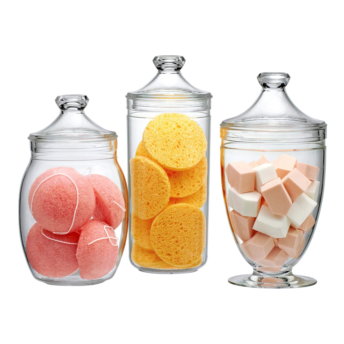 Amazing Abby Adore 52oz acrylic jar with lid for pantry organization.