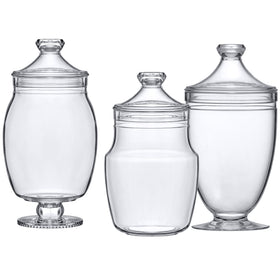 Amazing Abby Keep bathroom organizer acrylic jar keeps essentials neatly visible.